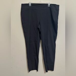 Meera Lane 20W Gray Tummy Control Stretch Pull On Casual Pants